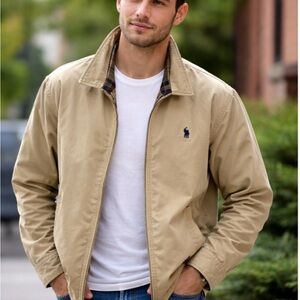 Polo Ralph Lauren Men’s Khaki Jacket Plaid Lined Size Large
